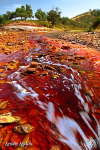 El Río Tinto debe su característico color a la alta concentración de ión férrico. 